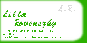 lilla rovenszky business card